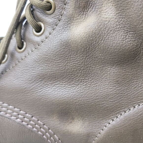 Dr. Martens Pascal 1460 Women's Ankle Combat Boots Size 10 Green Olive Leather - Picture 6 of 15